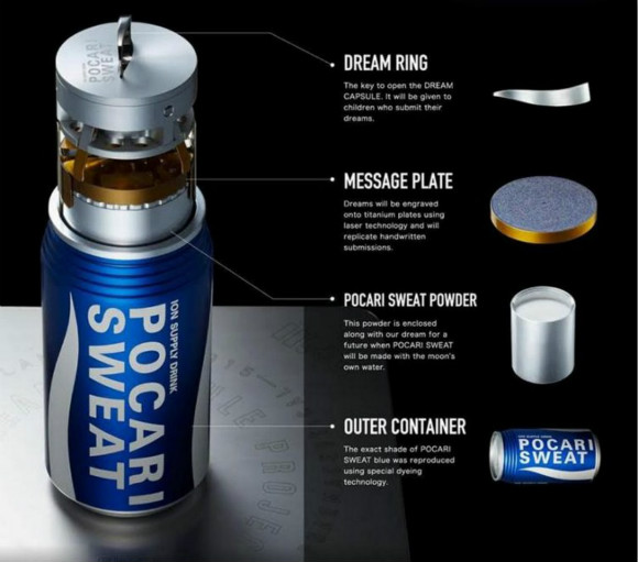 日本运动饮料Pocari Sweat宣布要花800万美元在月球表面打广告