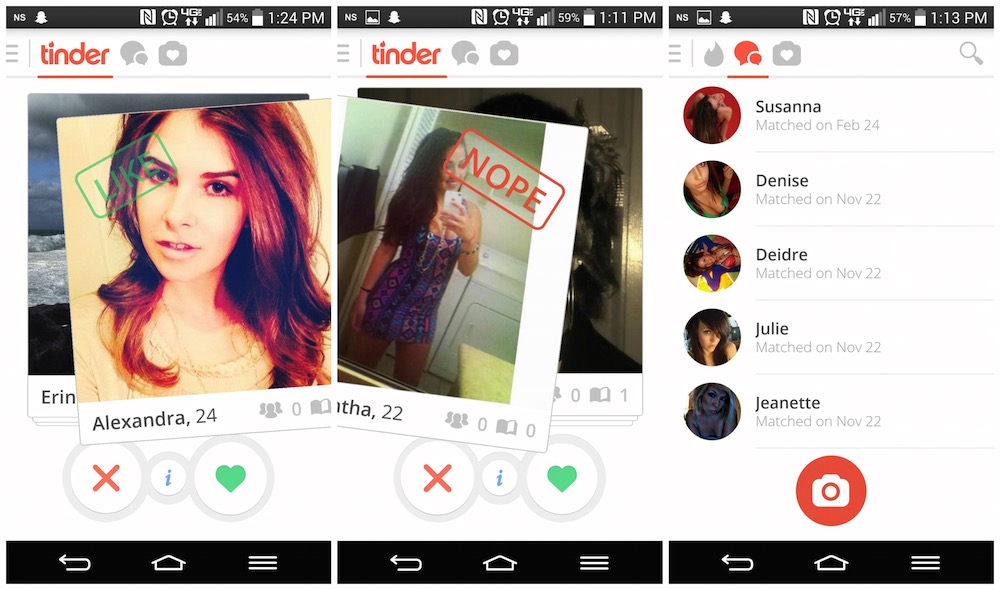 Tinder-screenshots
