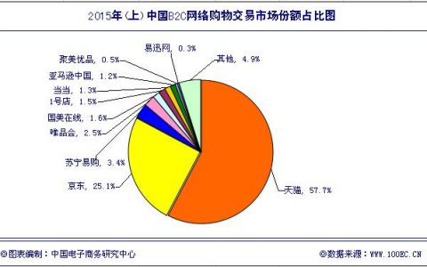 2015年（上）中国网络零售市场十强榜单