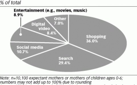 eMarketer：调查显示中国妈妈们将1/3的网络时间用于消费