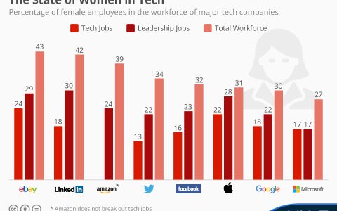 女性在高科技行业仍面临着性别不平等