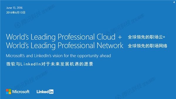 微软官方23张PPT中文版：详解为何要收购LinkedIn