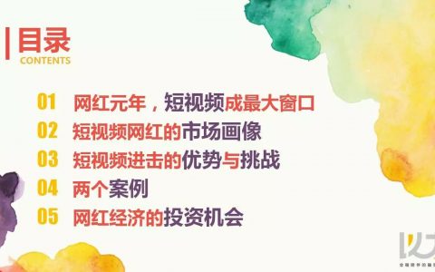 网红行业研究：进击的短视频昭示网红新趋势