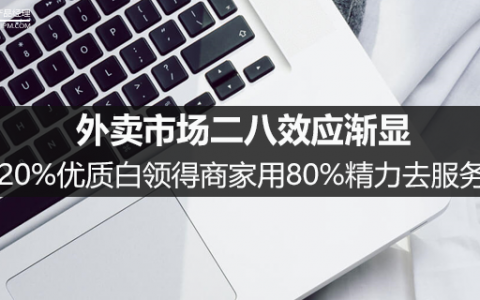 外卖市场二八效应渐显，20%优质白领得商家用80%精力去服务