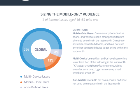 GWI：全球15%的网民只使用手机上网