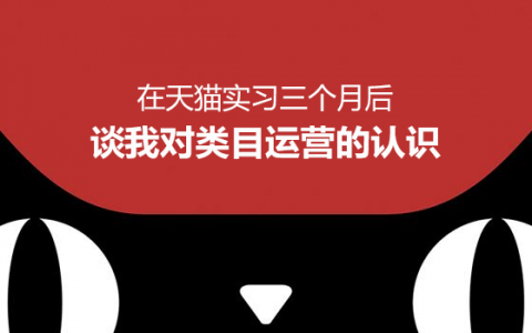 天猫实习三个月，谈我对类目运营的认识