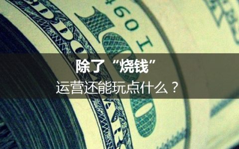 运营进阶：除了“烧钱”，运营还能玩点什么？