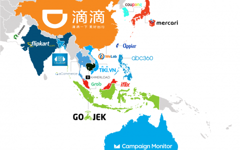CB Insights：一张图概览亚太地区获得投资最多的初创企业