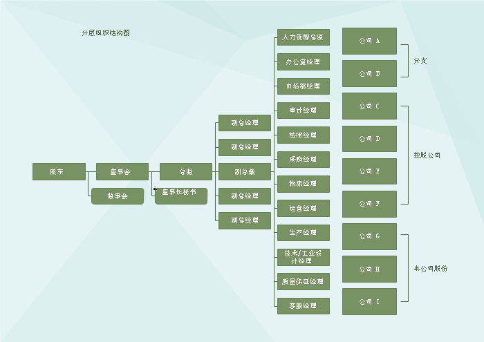 分层型结构组织图