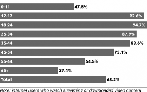 eMarketer：近半数美国儿童观看网络视频