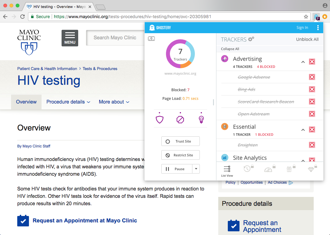 Ghostery：77.4%的页面至少有一个追踪器