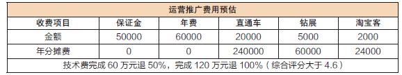 淘宝天猫网店人力、设备、推广本钱预算