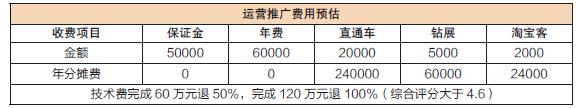 淘宝天猫网店人力、设备、推广本钱预算