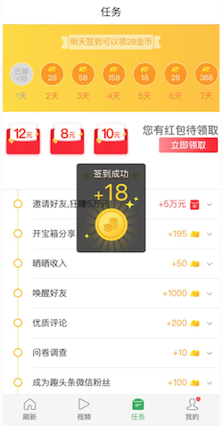 解析趣头条的用户激励体系 解析趣头条的用户激励体系