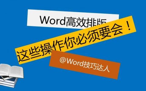 Word高效排版，这些基本操作必须会