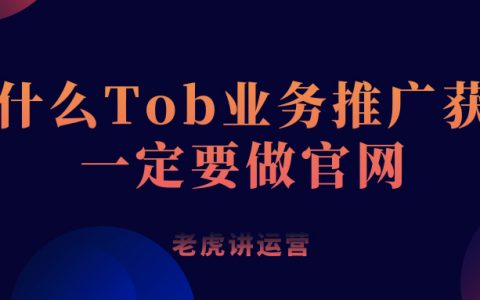 为什么Tob业务推广获客一定要做官网