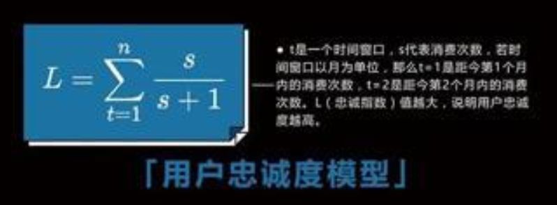 实名挑错某顾客忠诚度模型：L=Σ S/（S+1）