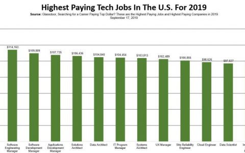 Glassdoor：2019年薪资最高的职位排行榜