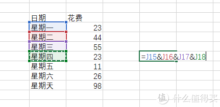 &组合不同单元格内容