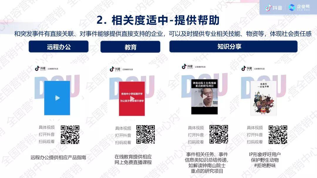 社会突发事件：抖音企业号营销内容指导