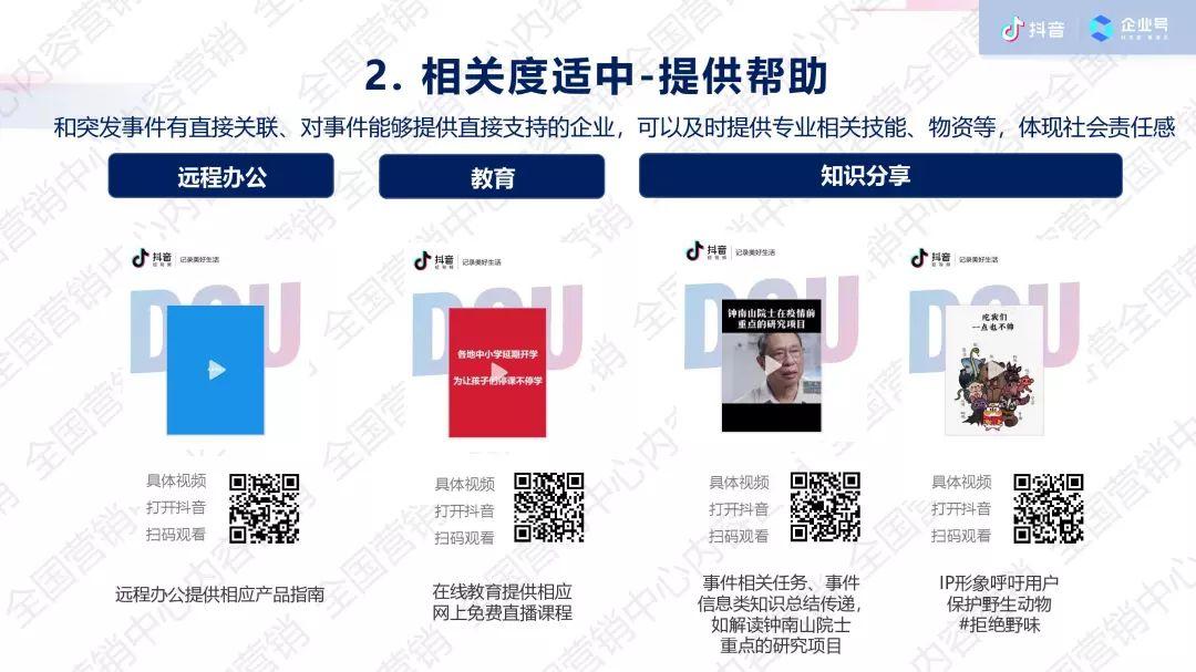 社会突发事件：抖音企业号营销内容指导