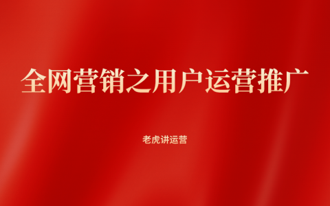 全网营销之用户运营推广