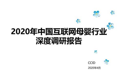 2020年中国互联网母婴行业深度调研报告