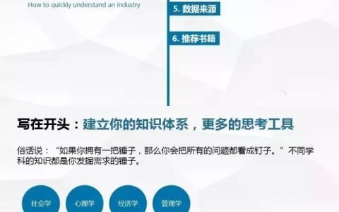 干货：38页PPT教你如何快速了解一个行业