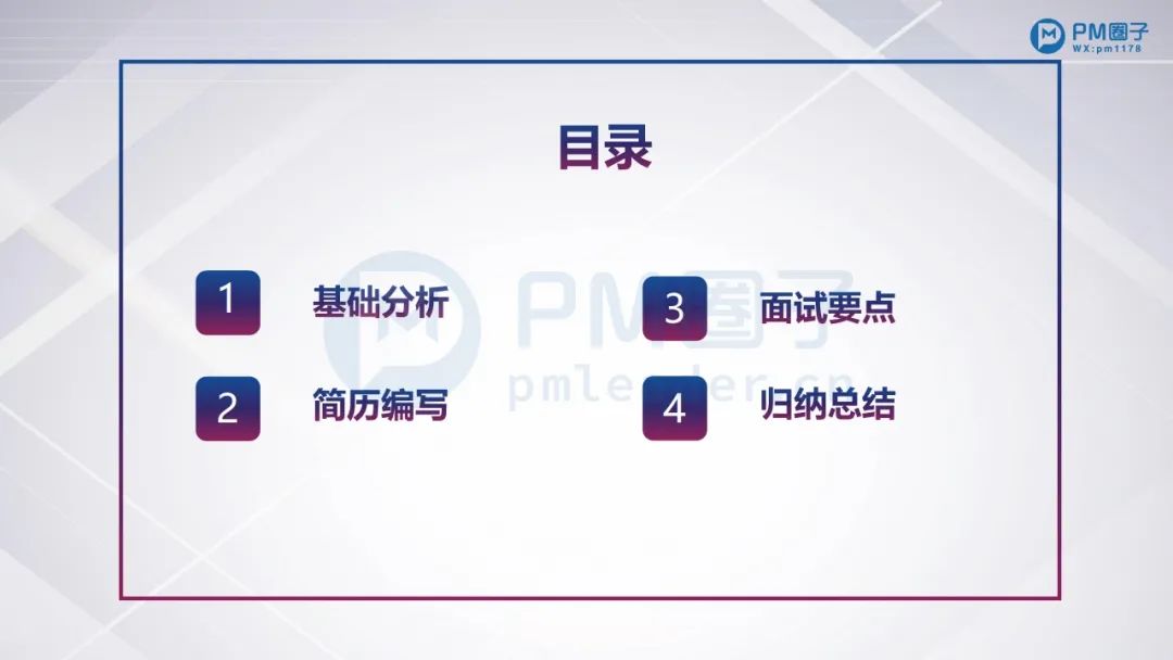 PPT分享 | 项目经理的职场晋升:简历编写+面试要点