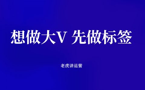 想做大V，先做标签