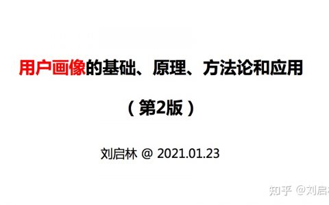 用户画像的基础、原理、方法论（模型）和应用