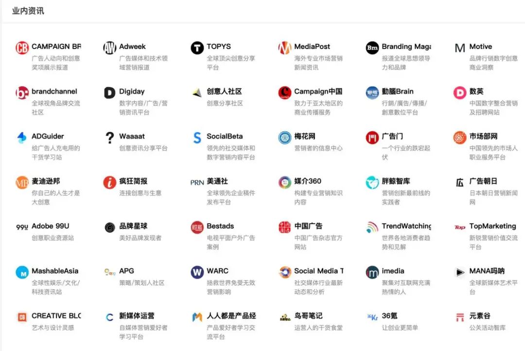 文案人必上的45个网站