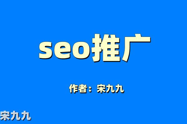 宋九九：SEO推广是什么？seo推广怎么做好 第1张