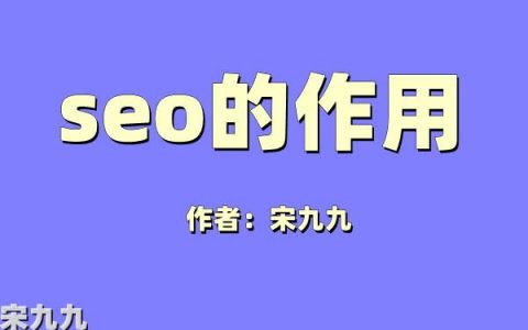 宋九九：互联网推广怎么做？SEO优化有什么作用？