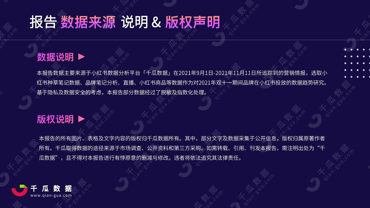 2021年千瓜11.11行业投放分析报告（小红书平台）