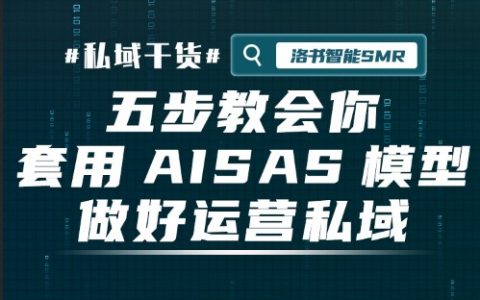 只要五步，教会你套用AISAS模型做好运营私域