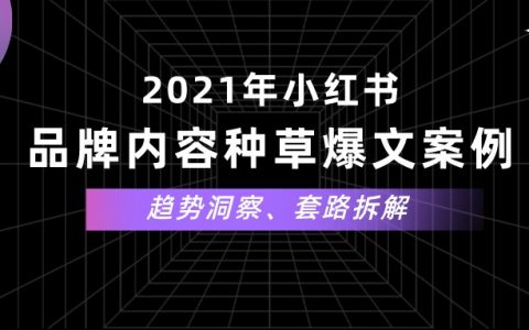 2021年小红书品牌经典爆文拆解