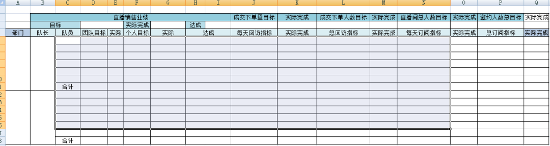 直播全流程执行SOP表
