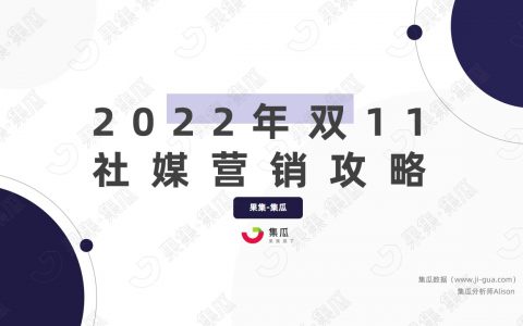 2022双11社媒营销攻略，助力品牌制胜双11| 集瓜数据