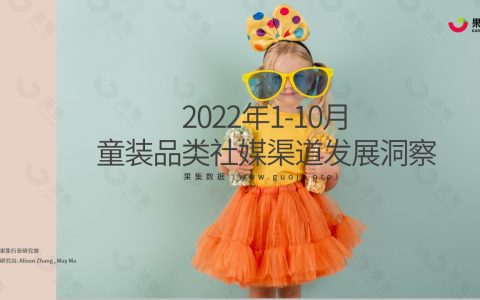2022年1-10月童装品类社媒渠道发展洞察丨 果集·行研