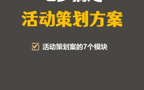 7步搞定活动策划方案(附案例）