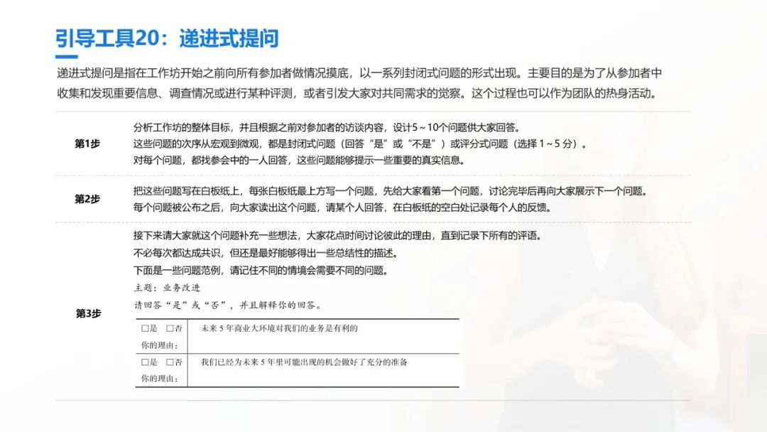 史上最全的团队引导技术宝典：41个工具案例93页PPT