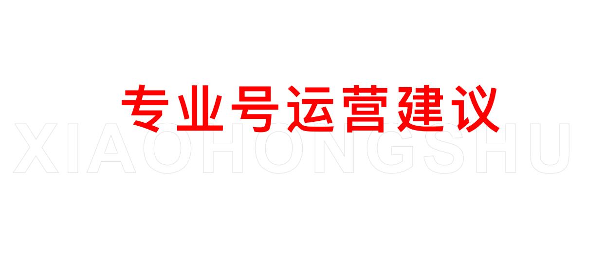 小红书专业号运营建议