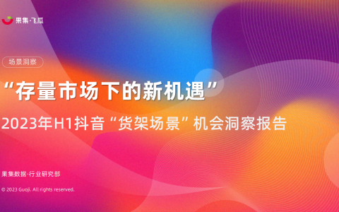 “存量市场下的新机遇”2023年H1抖音“货架场景”机会洞察报告