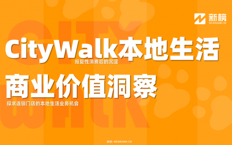 新榜 | CityWalk本地生活商业价值洞察报告