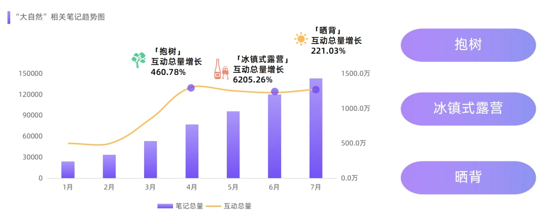 抱树、晒背、冰镇式露营，小红书用户热点出炉