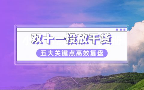 3大步骤5大要素！极速复盘双11达人投放！