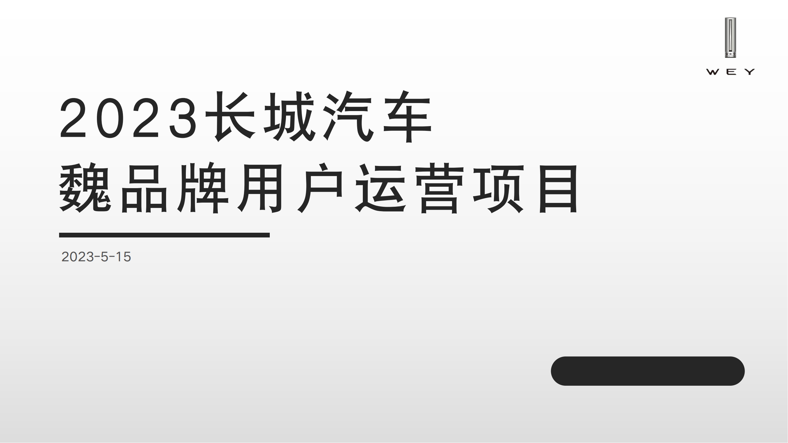 2023长城汽车魏品牌用户运营项目方案