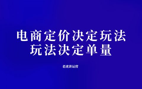 电商定价决定玩法，玩法决定单量