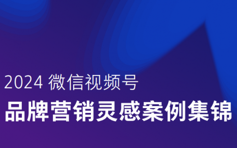 2024微信视频号品牌营销灵感案例集锦